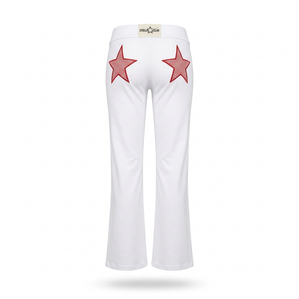 L'ICONIC STELLA FLARED SCULPTAN -  BLANC ÉTOILE ROUGE