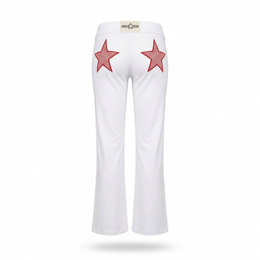 L'ICONIC STELLA FLARED SCULPTAN -  BLANC ÉTOILE ROUGE